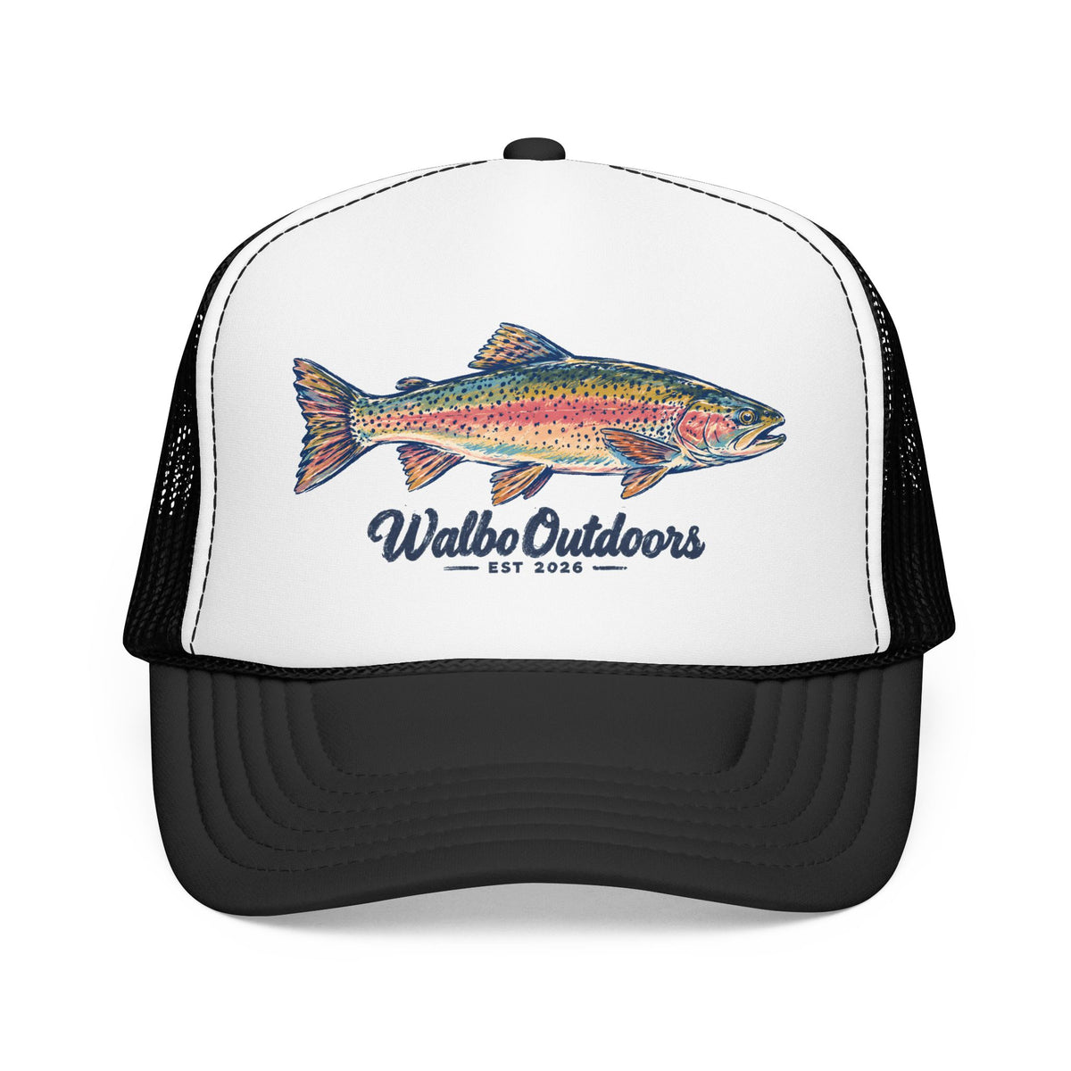 Walbo Outdoors Rainbow Trout OTTO Foam Trucker Cap