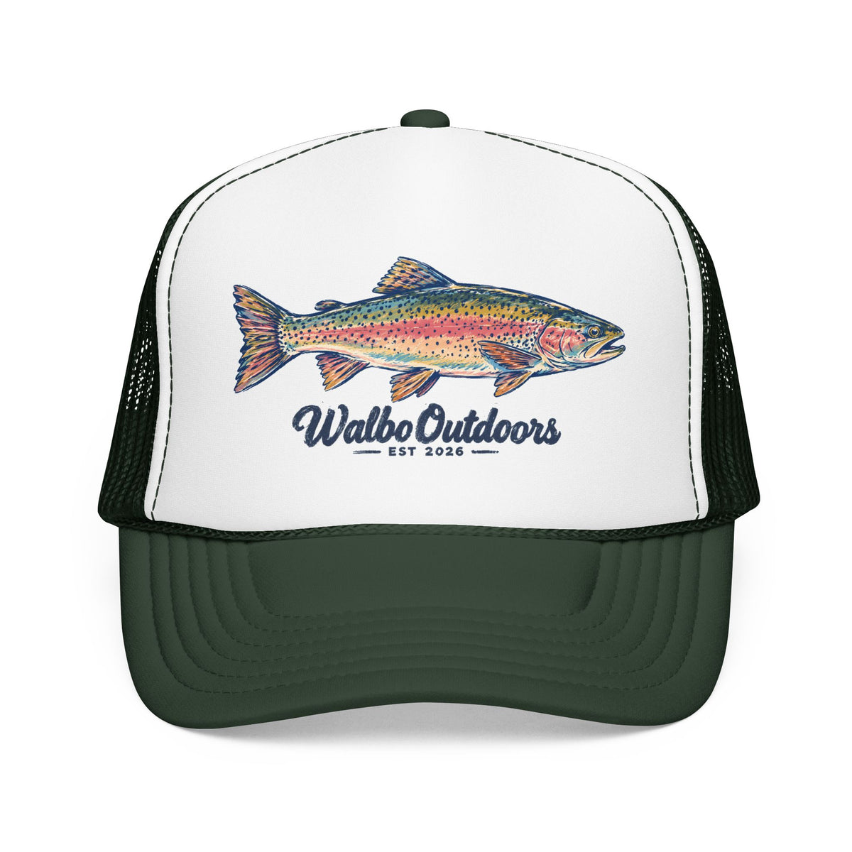 Walbo Outdoors Rainbow Trout OTTO Foam Trucker Cap
