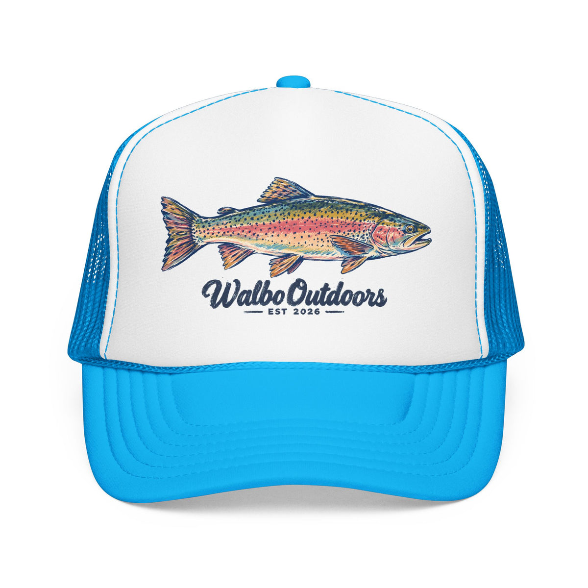 Walbo Outdoors Rainbow Trout OTTO Foam Trucker Cap