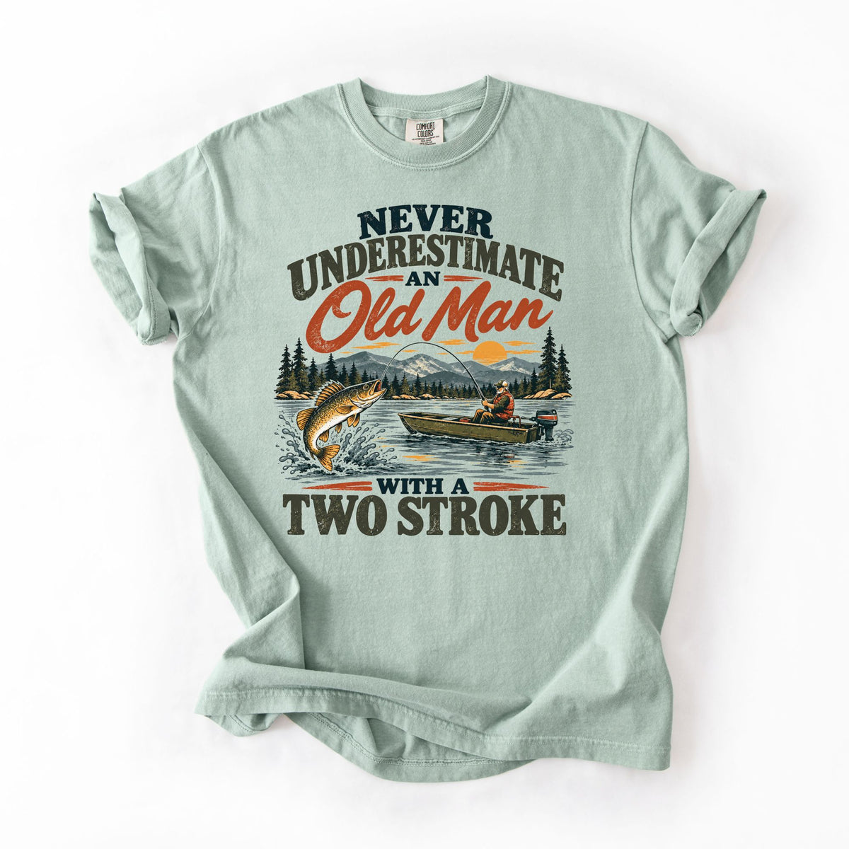 Never Underestimate an Old Man with a Two Stroke T-Shirt