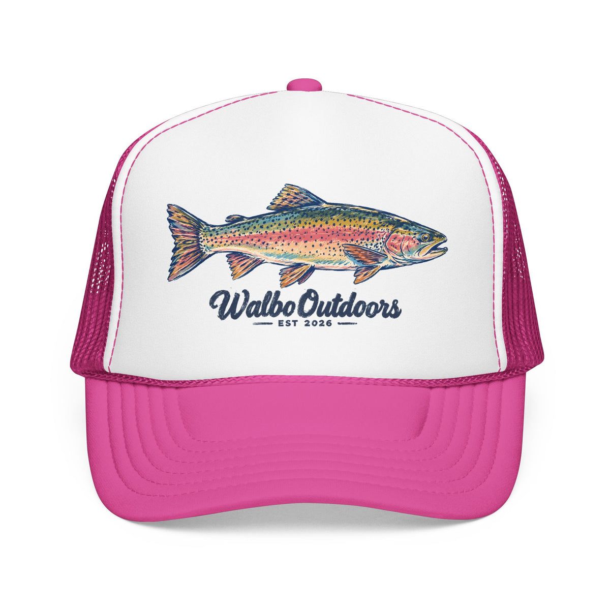 Walbo Outdoors Rainbow Trout OTTO Foam Trucker Cap