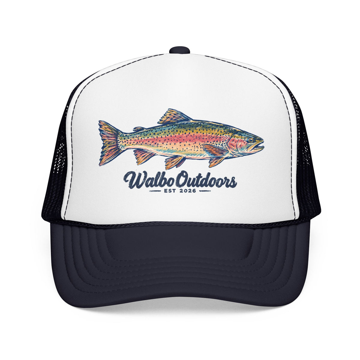 Walbo Outdoors Rainbow Trout OTTO Foam Trucker Cap