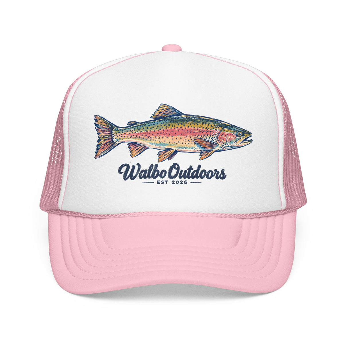 Walbo Outdoors Rainbow Trout OTTO Foam Trucker Cap