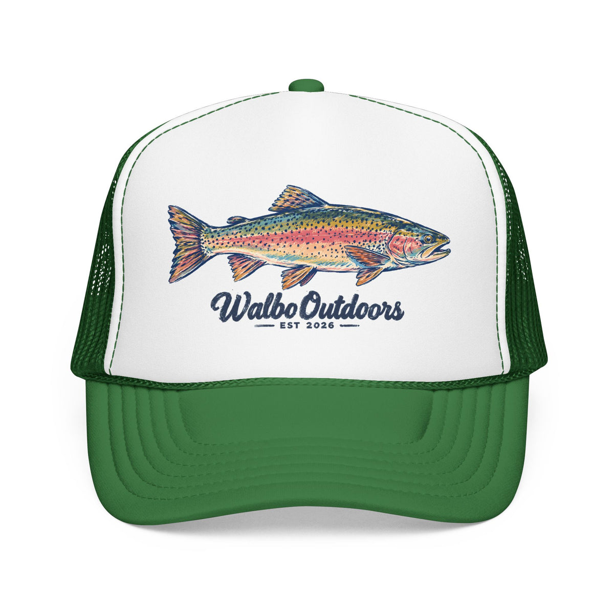 Walbo Outdoors Rainbow Trout OTTO Foam Trucker Cap