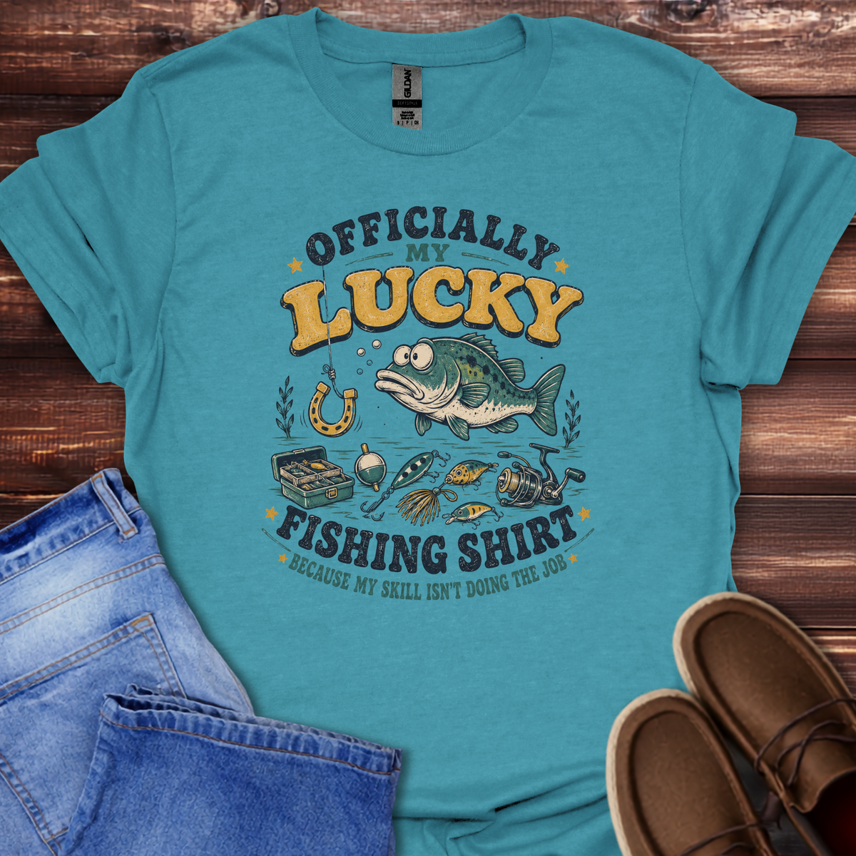 Officially My Lucky Fishing Shirt T-Shirt