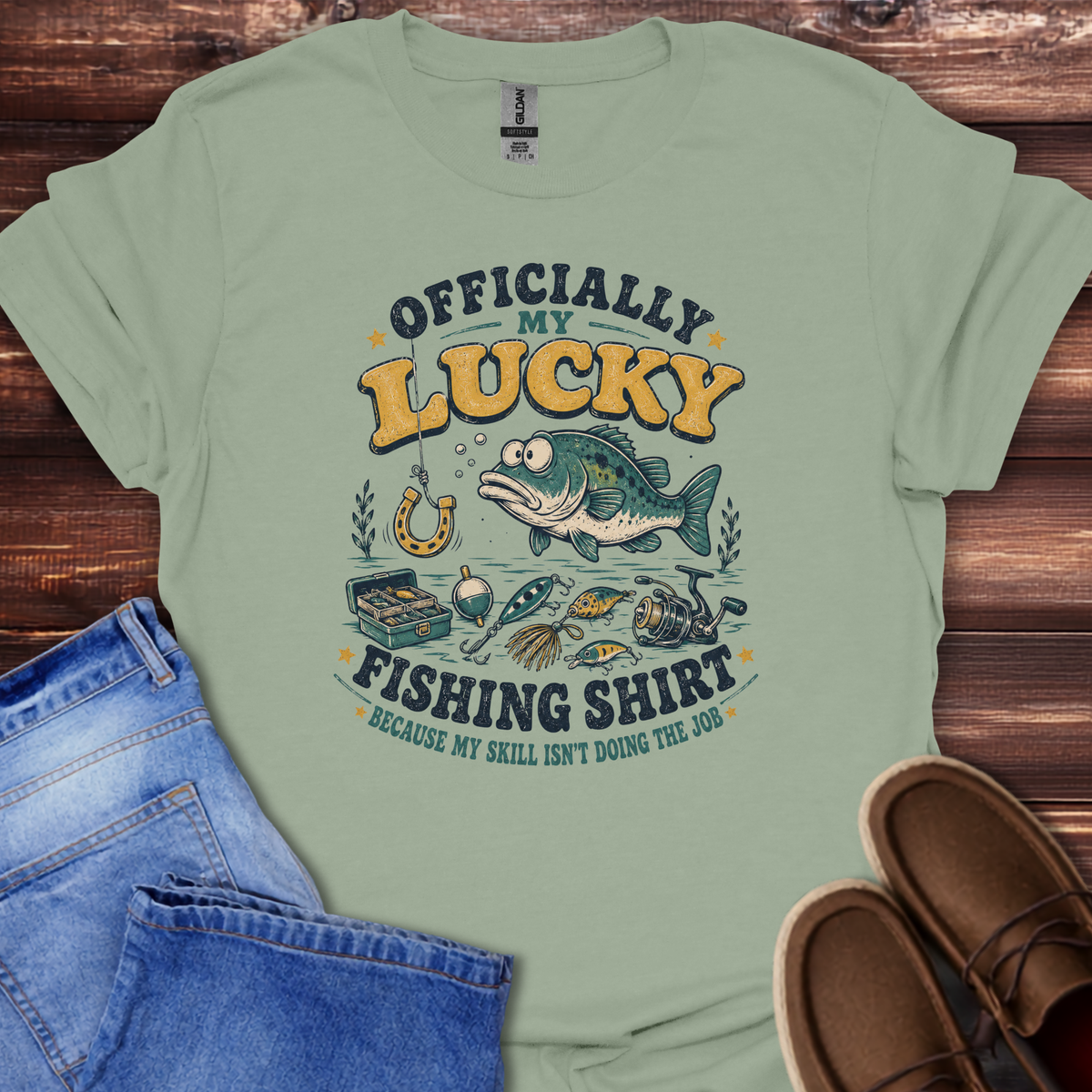 Officially My Lucky Fishing Shirt T-Shirt
