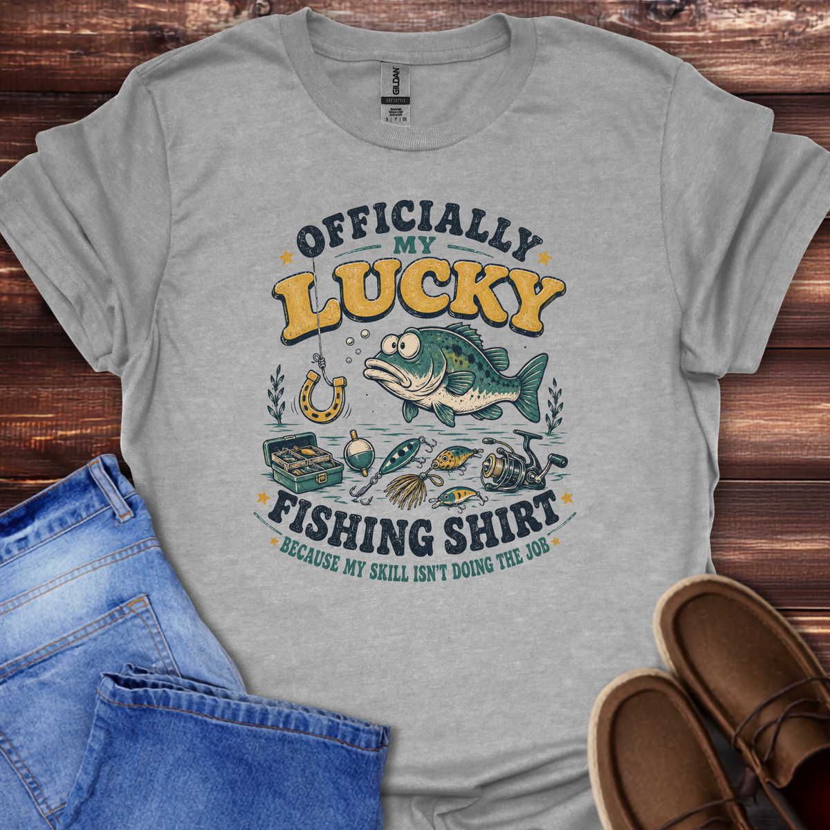 Officially My Lucky Fishing Shirt T-Shirt
