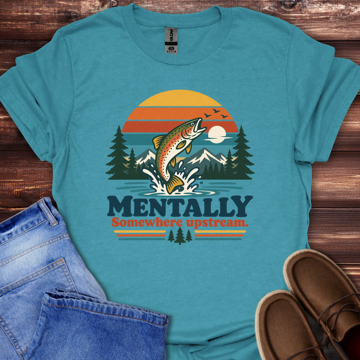 Mentally Somewhere Upstream T-Shirt