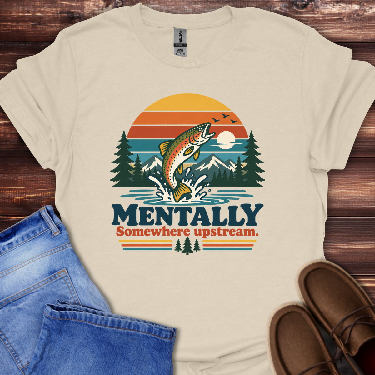 Mentally Somewhere Upstream T-Shirt