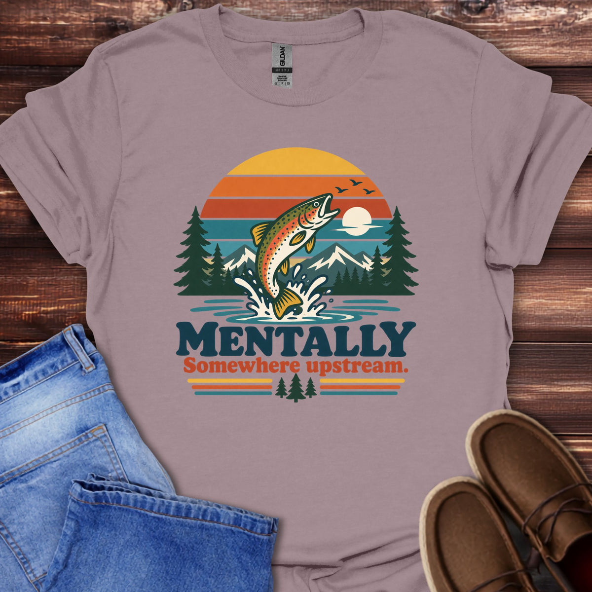 Mentally Somewhere Upstream T-Shirt