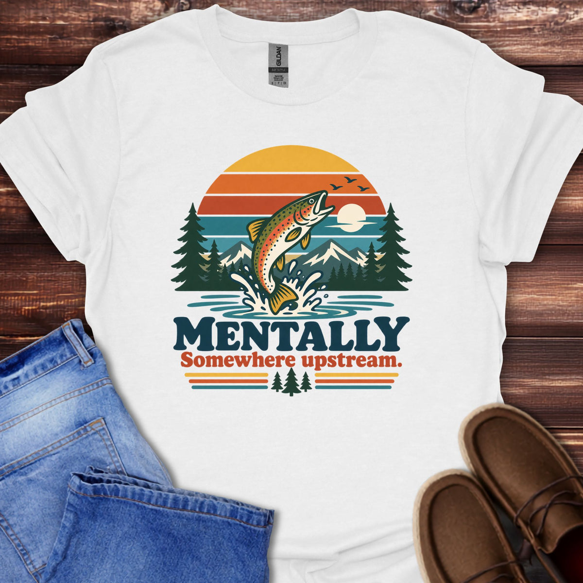 Mentally Somewhere Upstream T-Shirt