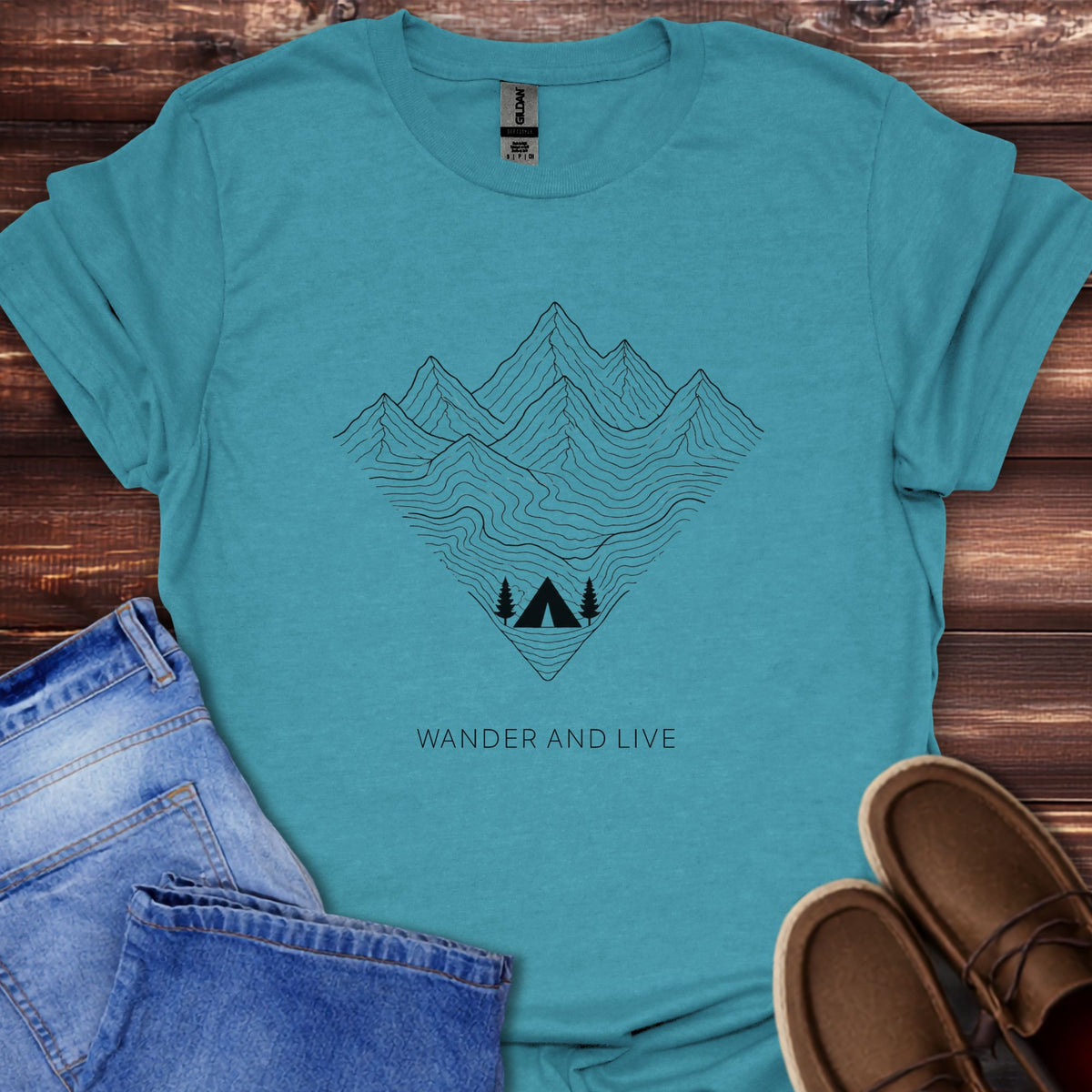 Mountain Line Art T-Shirt