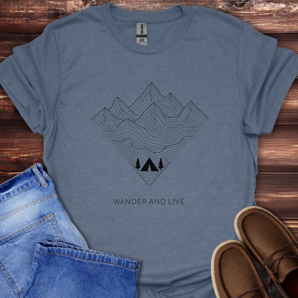 Mountain Line Art T-Shirt