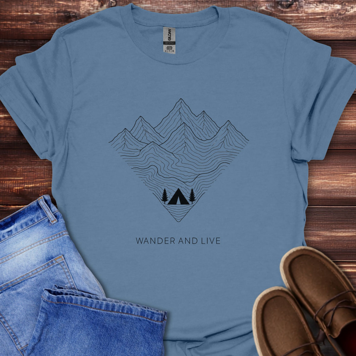 Mountain Line Art T-Shirt