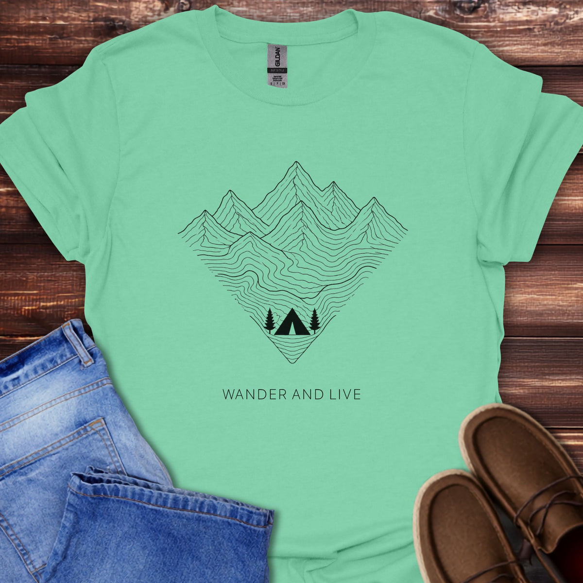 Mountain Line Art T-Shirt