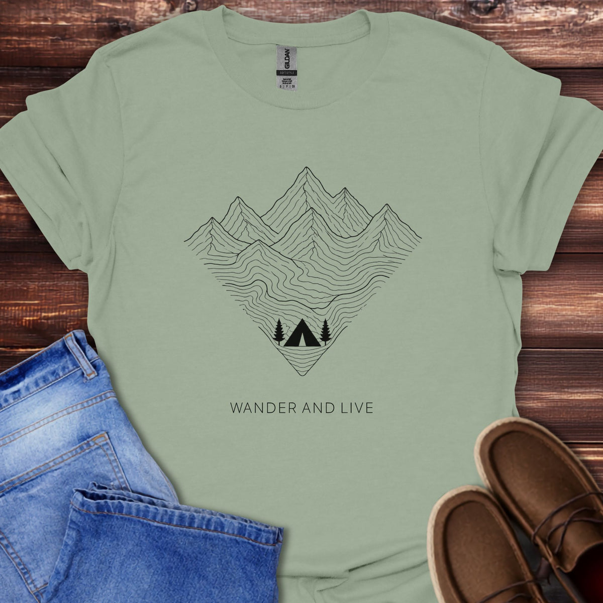 Mountain Line Art T-Shirt
