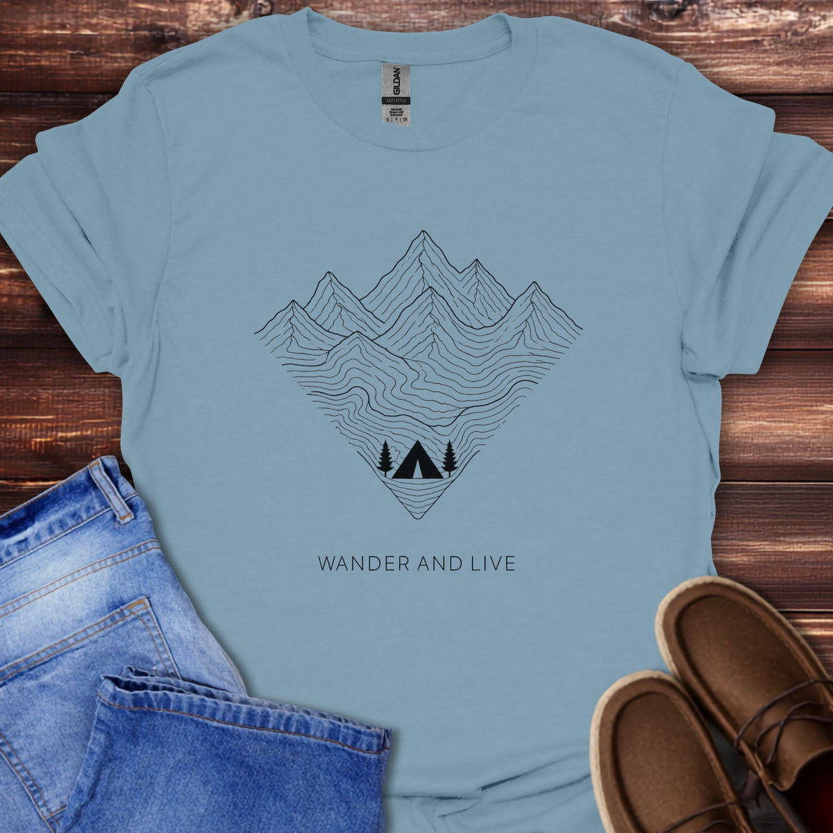 Mountain Line Art T-Shirt