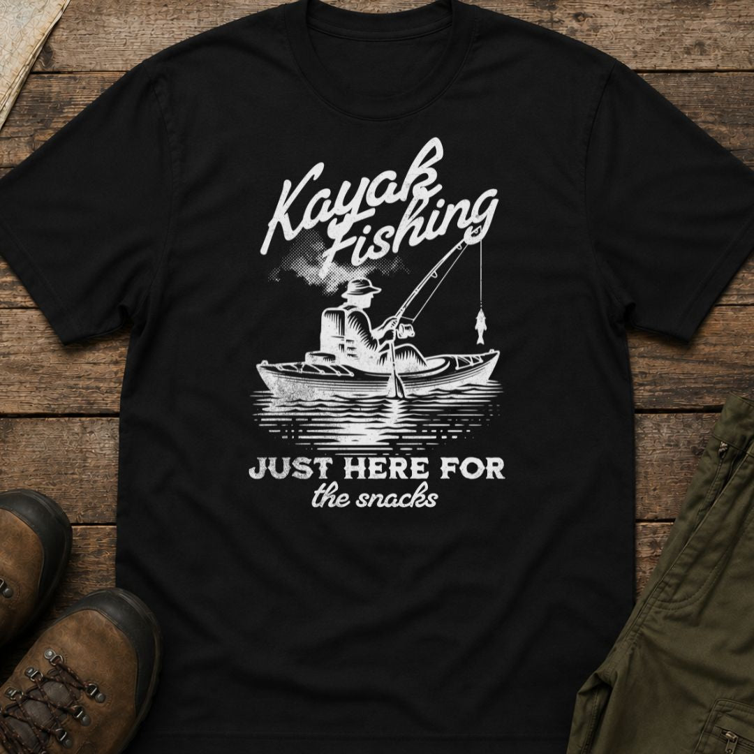 Kayak Fishing, Just Here For The Snacks T-Shirt
