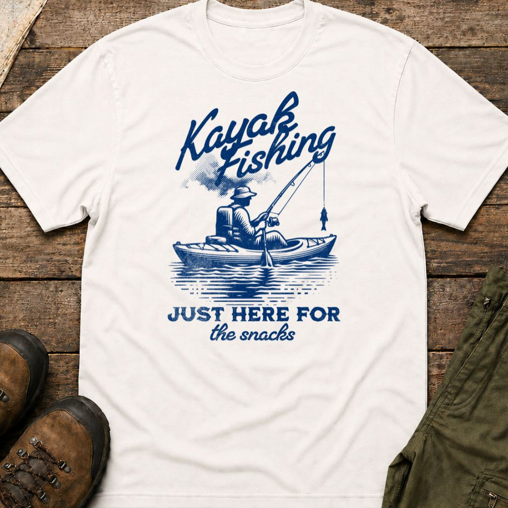 Kayak Fishing, Just Here For The Snacks T-Shirt