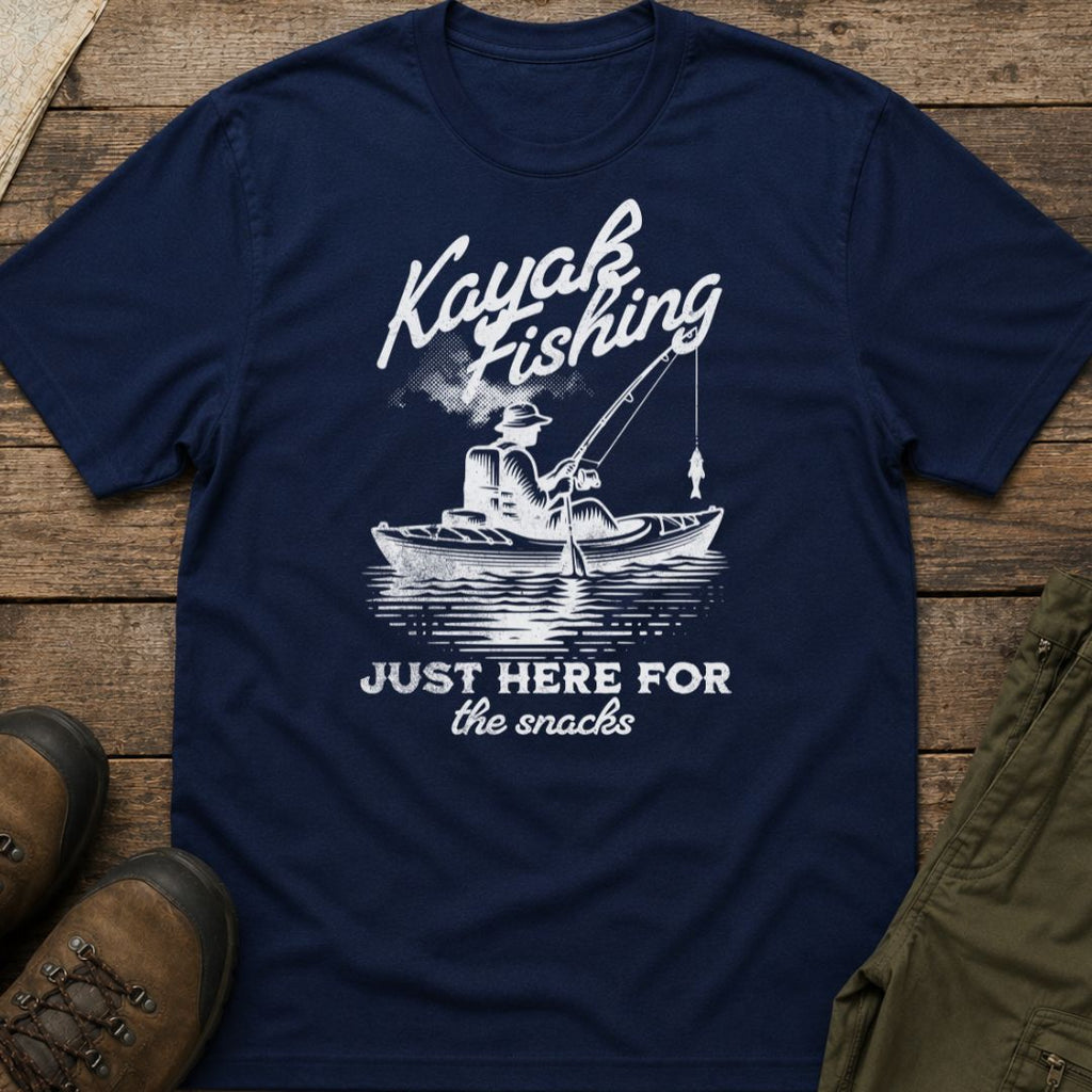 Kayak Fishing, Just Here For The Snacks T-Shirt