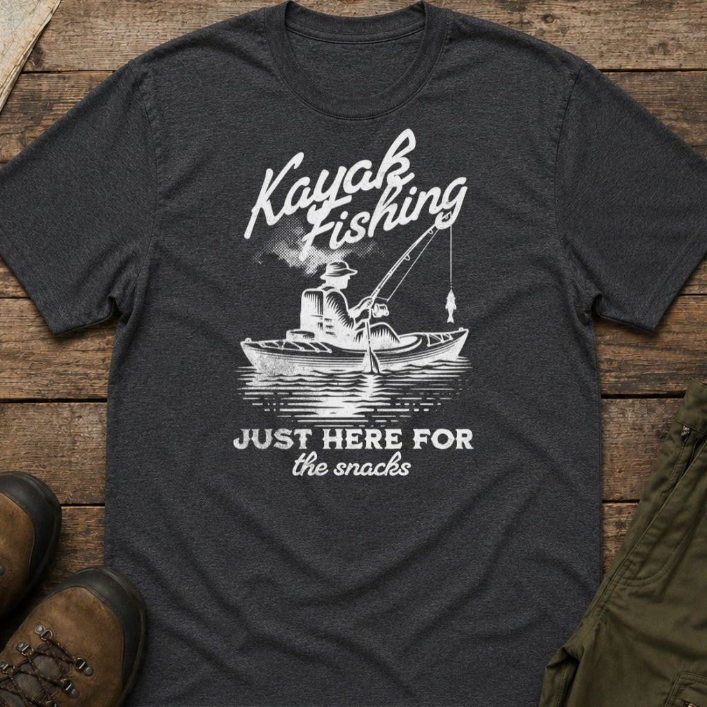 Kayak Fishing, Just Here For The Snacks T-Shirt