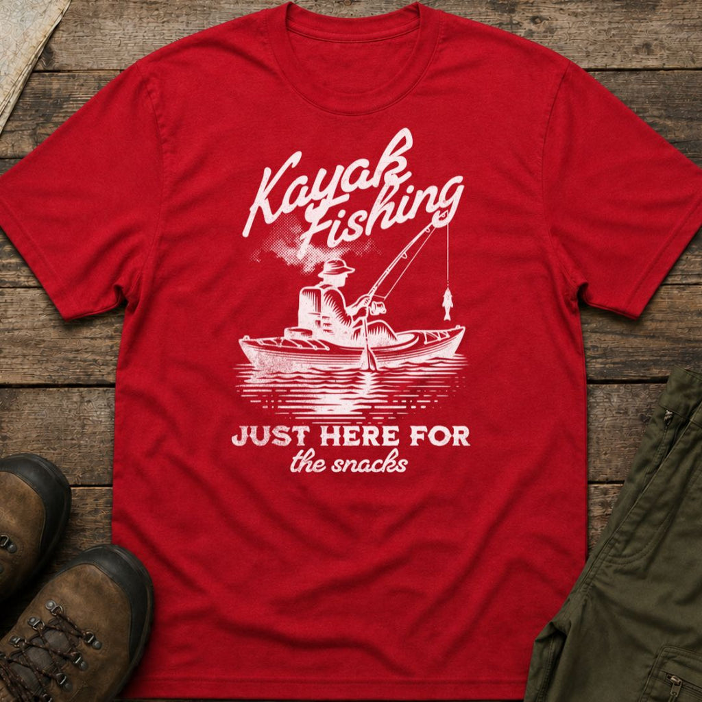 Kayak Fishing, Just Here For The Snacks T-Shirt