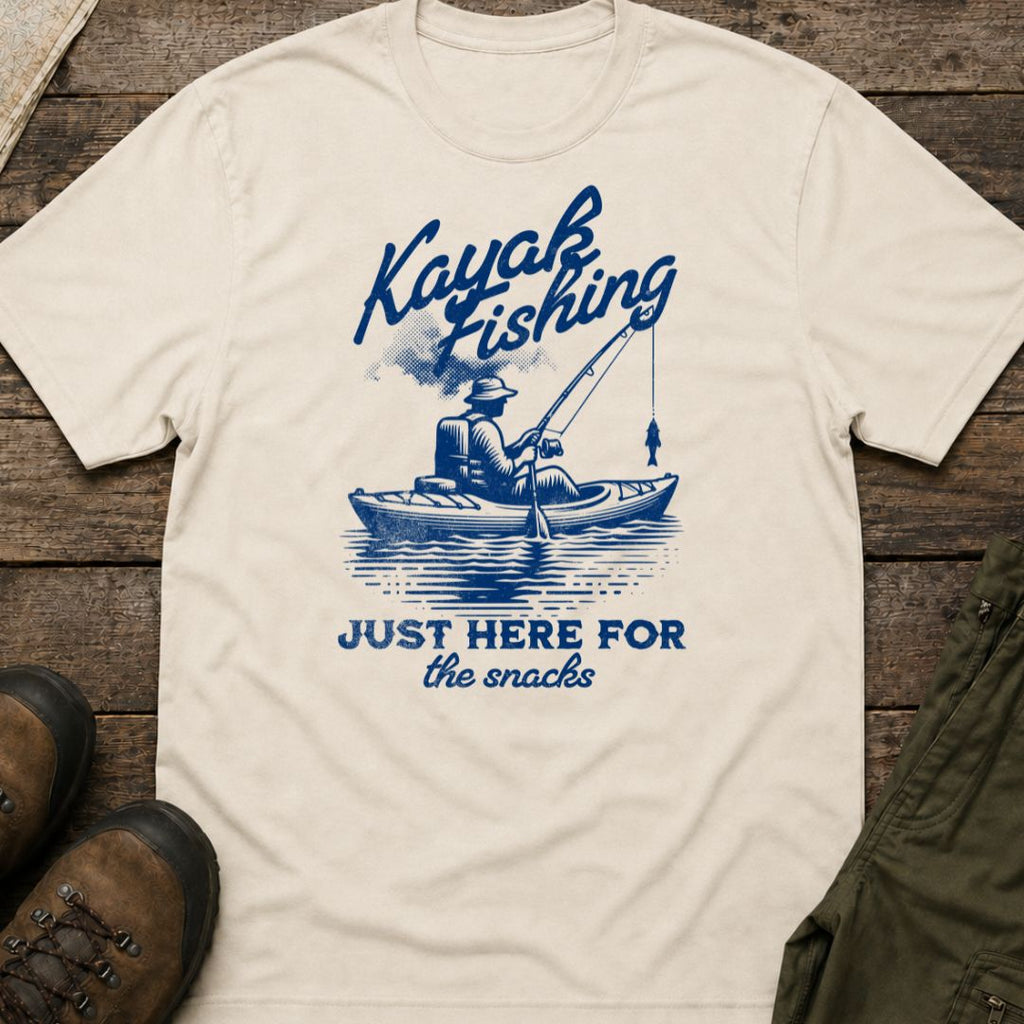 Kayak Fishing, Just Here For The Snacks T-Shirt