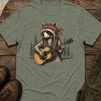 Boho Raccoon Guitar T-Shirt