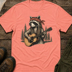Boho Raccoon Guitar T-Shirt