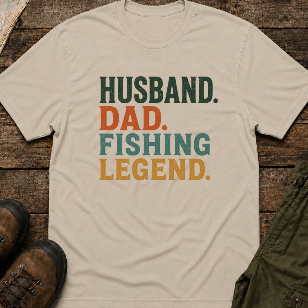 Husband Dad Fishing Legend