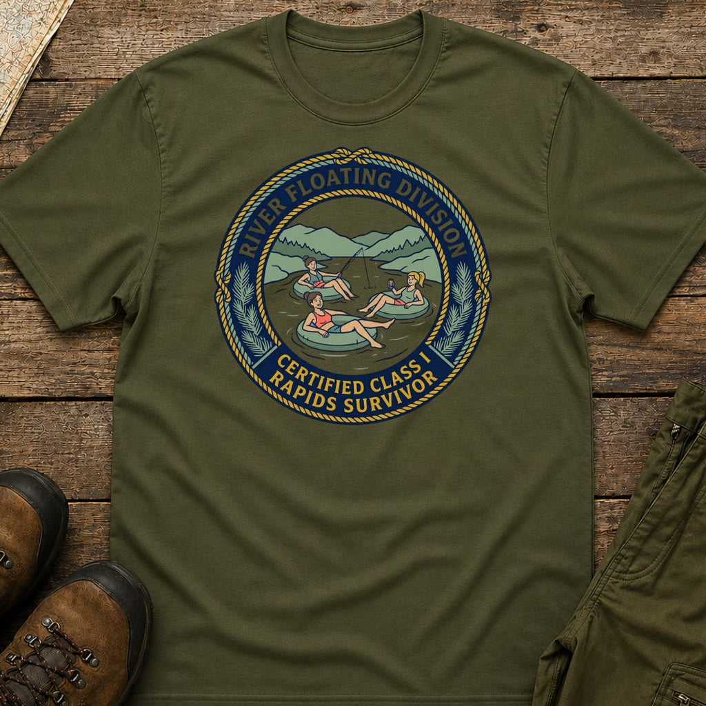 Class 1 Rapids Survivor in Floats T-Shirt