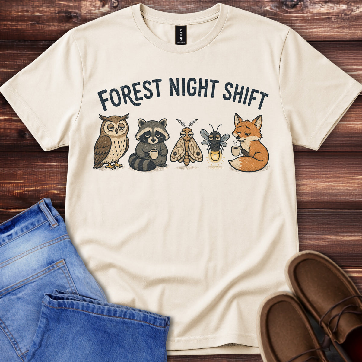 Forest Night Shift T-Shirt