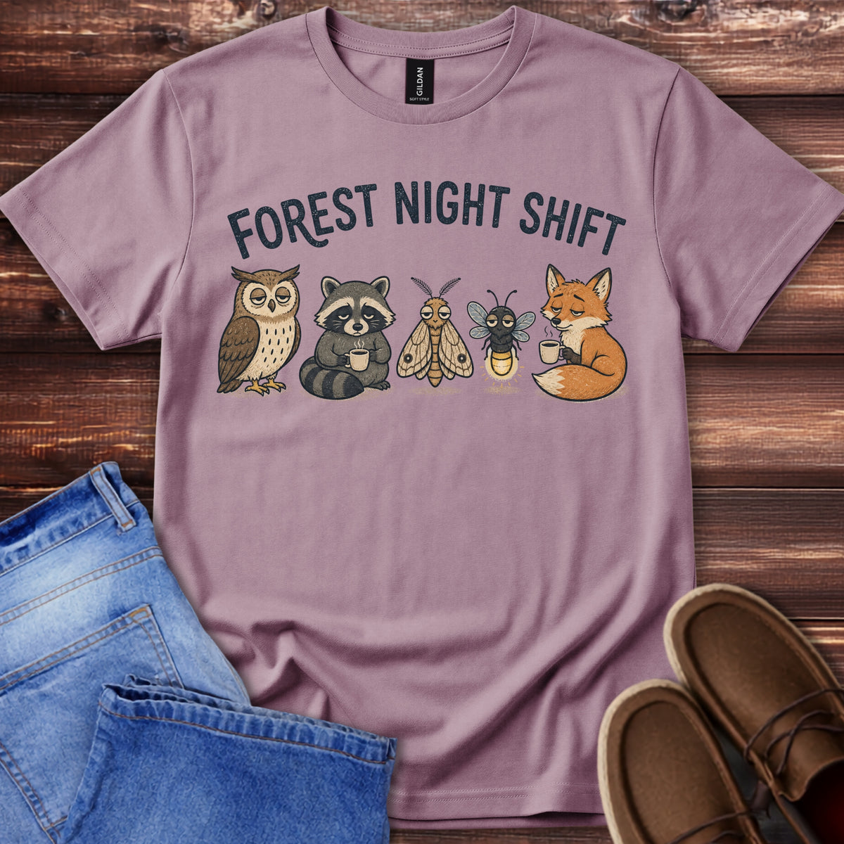 Forest Night Shift T-Shirt