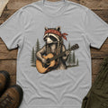 Sport gray "Trash Panda, Folk Legend" raccoon graphic t-shirt for outdoor and festival wear