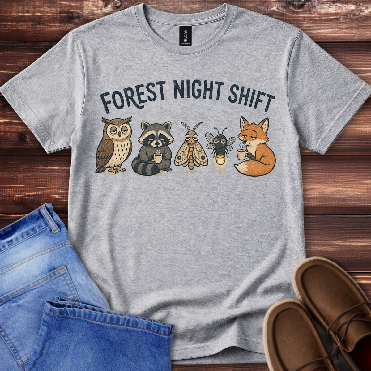 Forest Night Shift T-Shirt
