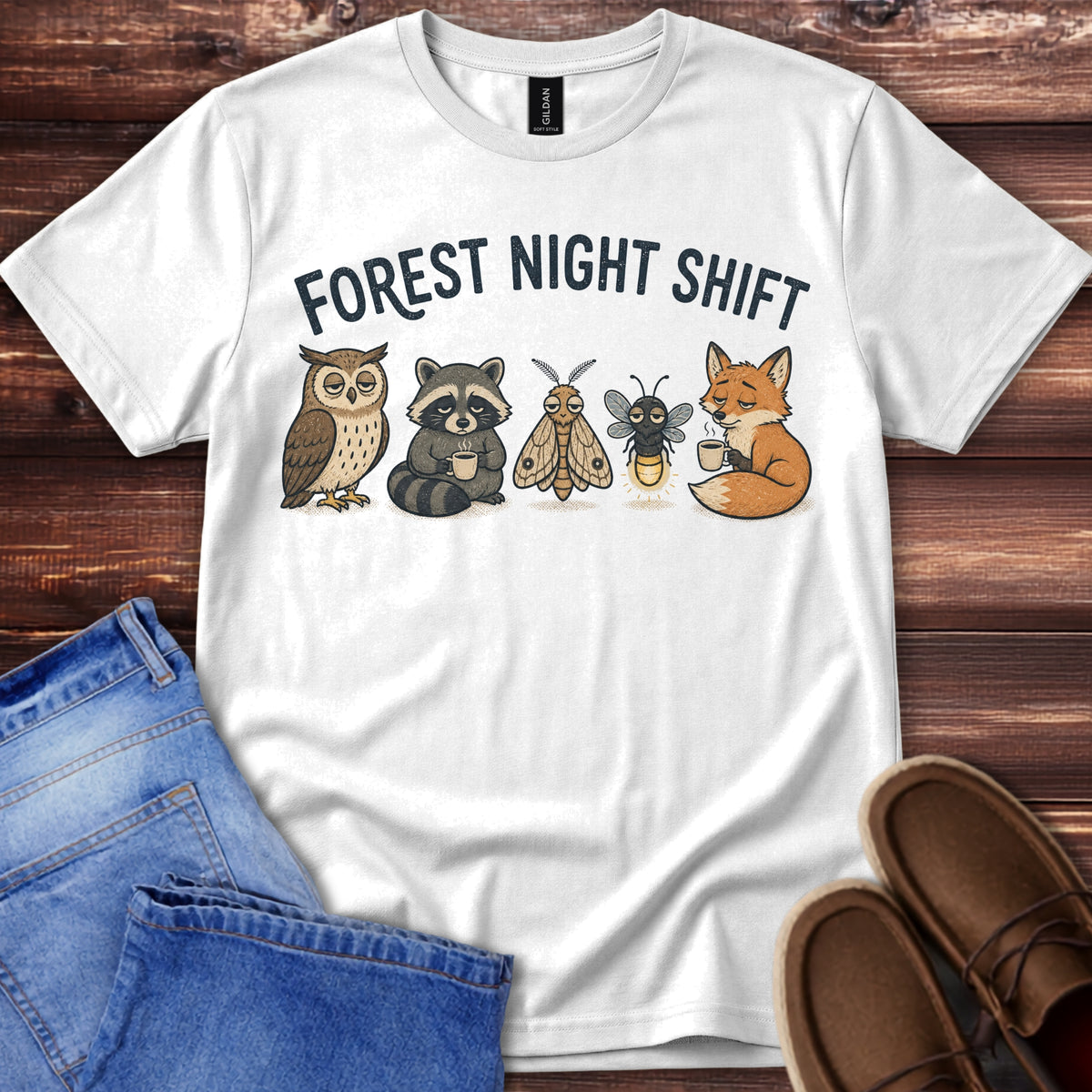 Forest Night Shift T-Shirt