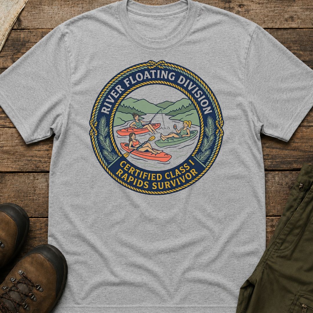 Class 1 Rapids Survivor in Kayaks T-Shirt